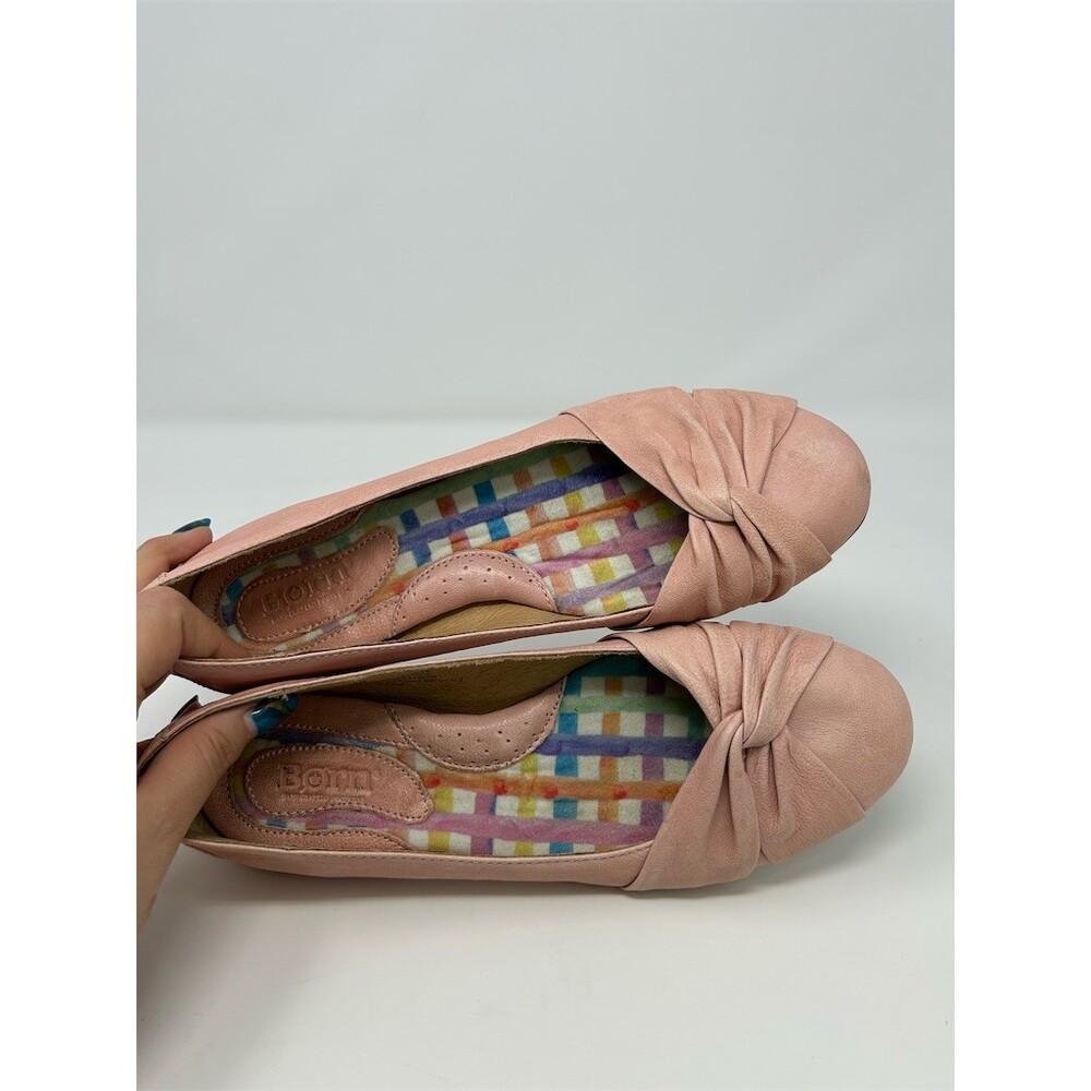 Born Ballet Flats Womens 7.5M Light Pink Twisted Knot Toe Slip On Comfort Shoes - Picture 12 of 14